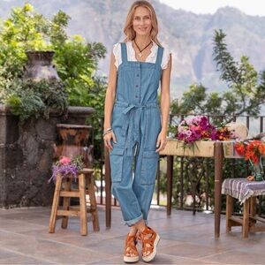 Sundance jumpsuit Chambray blue size 4 women